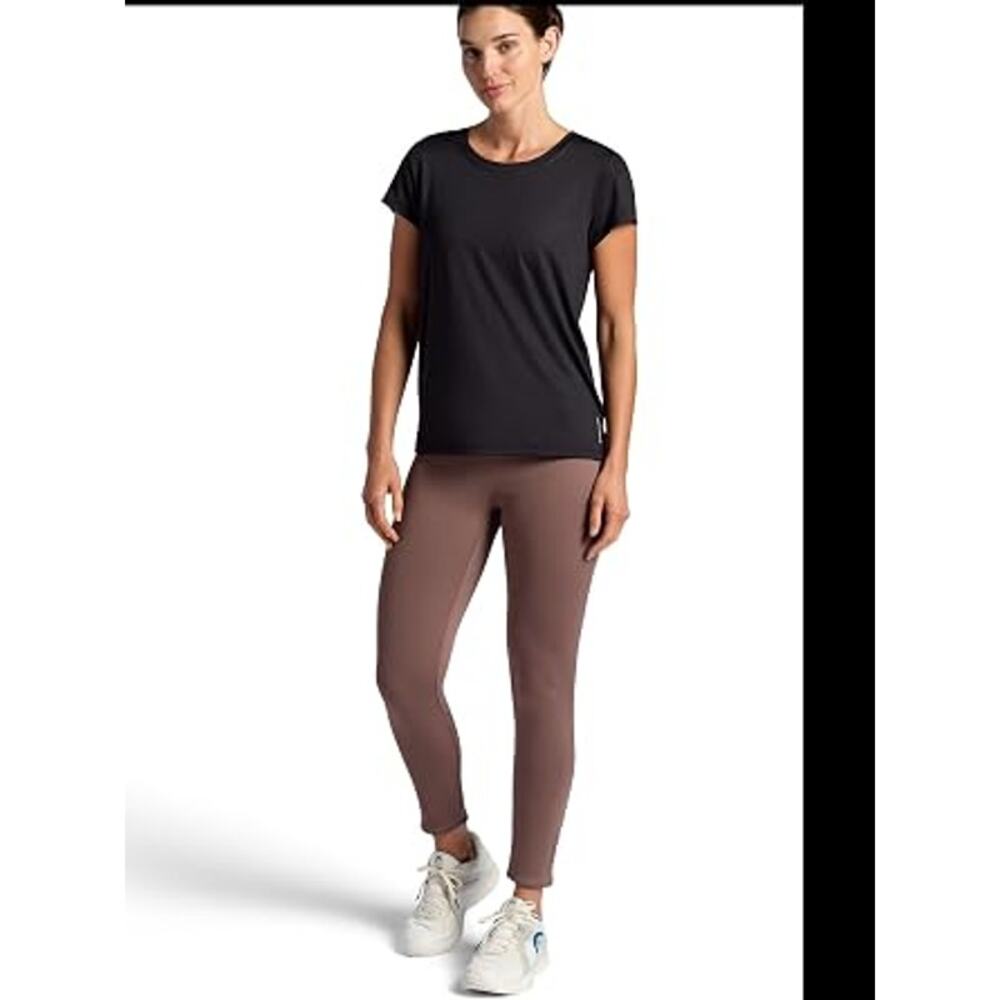 NWT Head brown fleece warm workout gym pants leggings size S